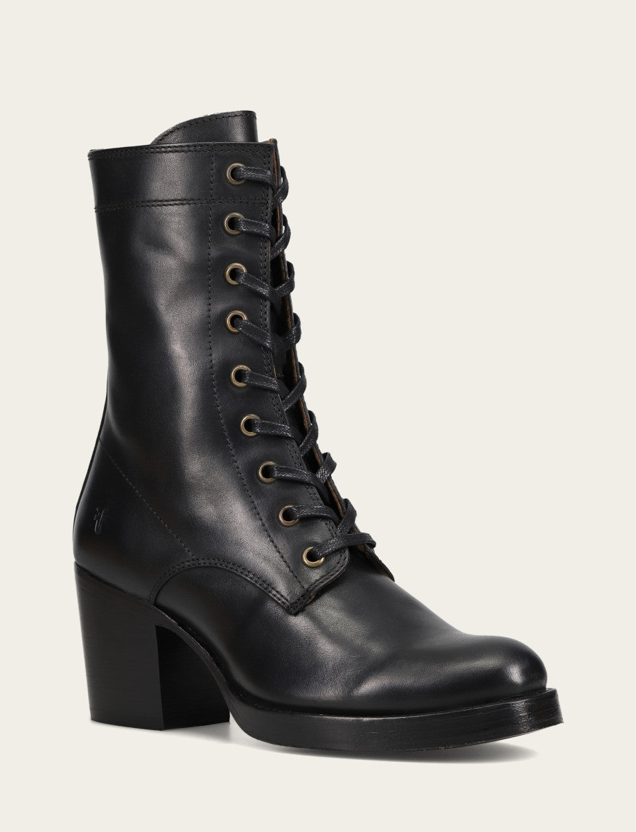 Frye Premium | Women's Black Jean Lace Up Boot