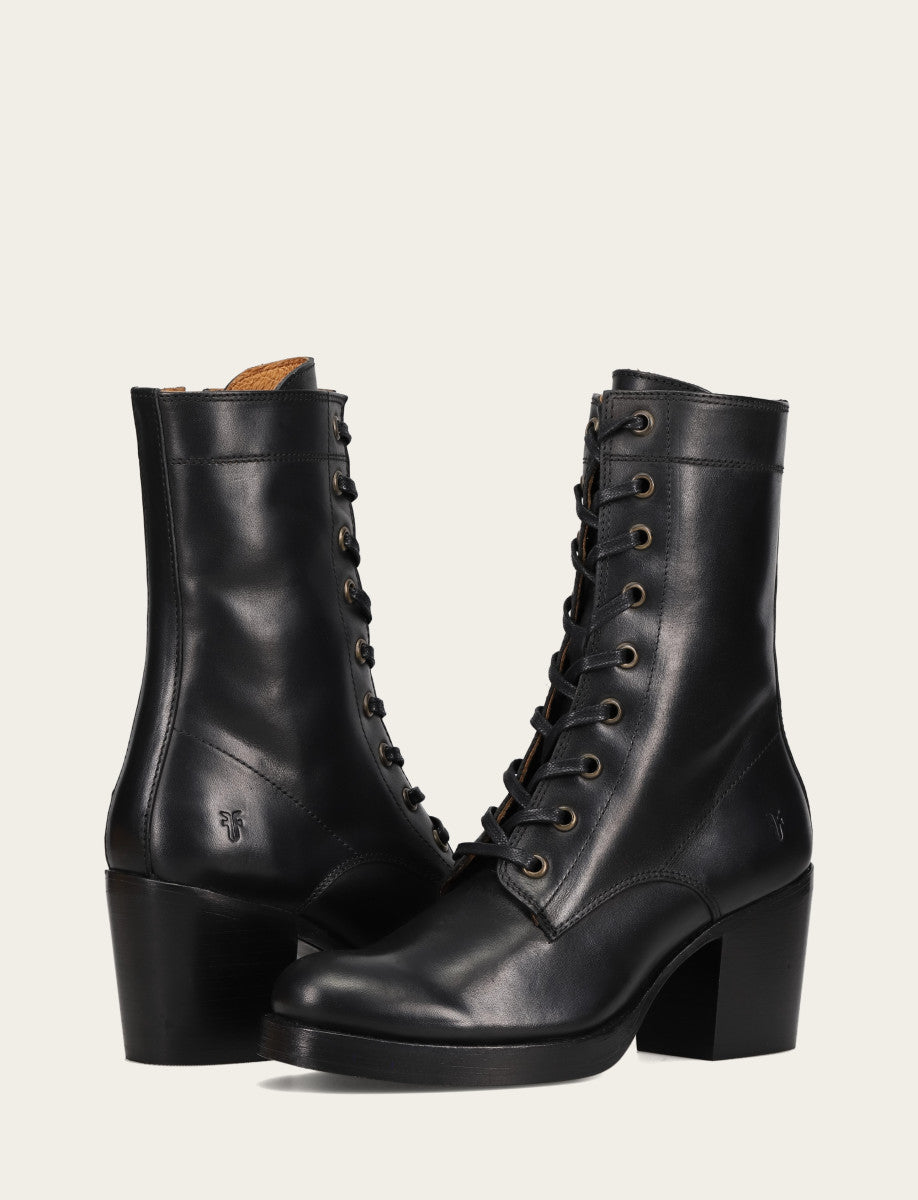 Frye Premium | Women's Black Jean Lace Up Boot