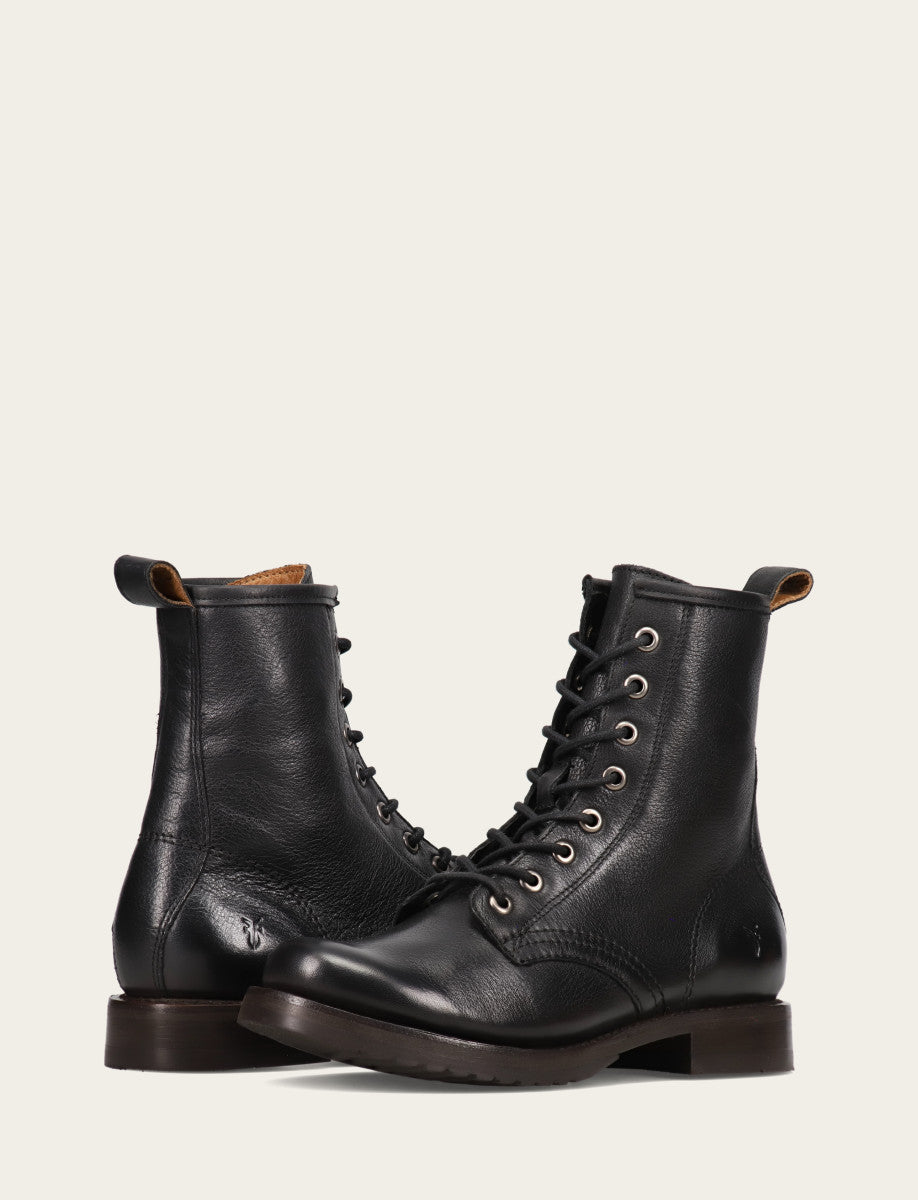 Frye Classic | Women's Black Veronica Flex Combat Booties