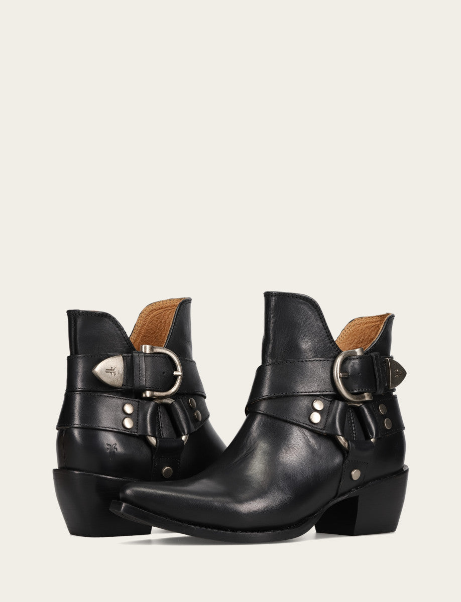 Frye Quality | Women’s Black Sacha Multi-Strap Ankle Booties