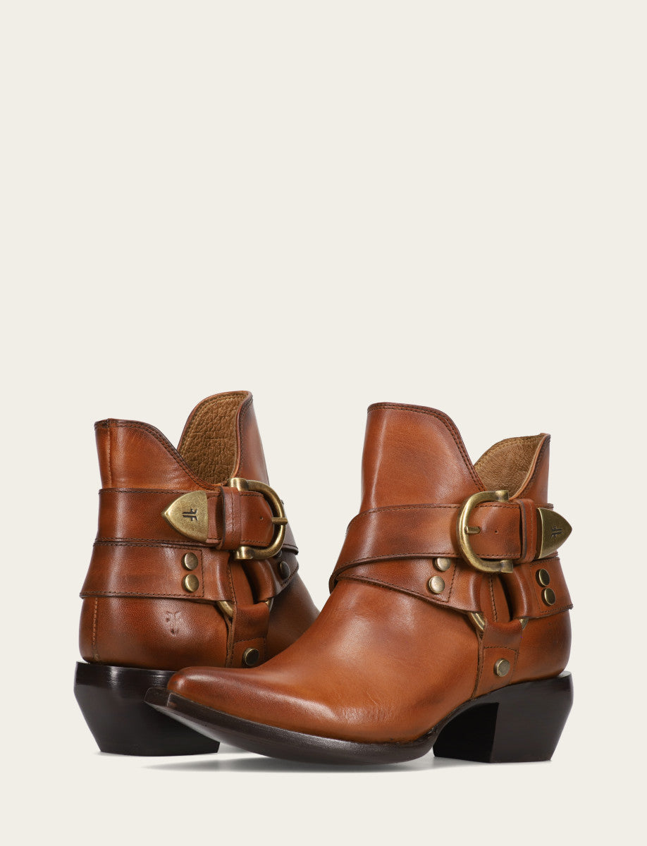 Frye Hot Sale | Women's Caramel Sacha Multi Strap Booties
