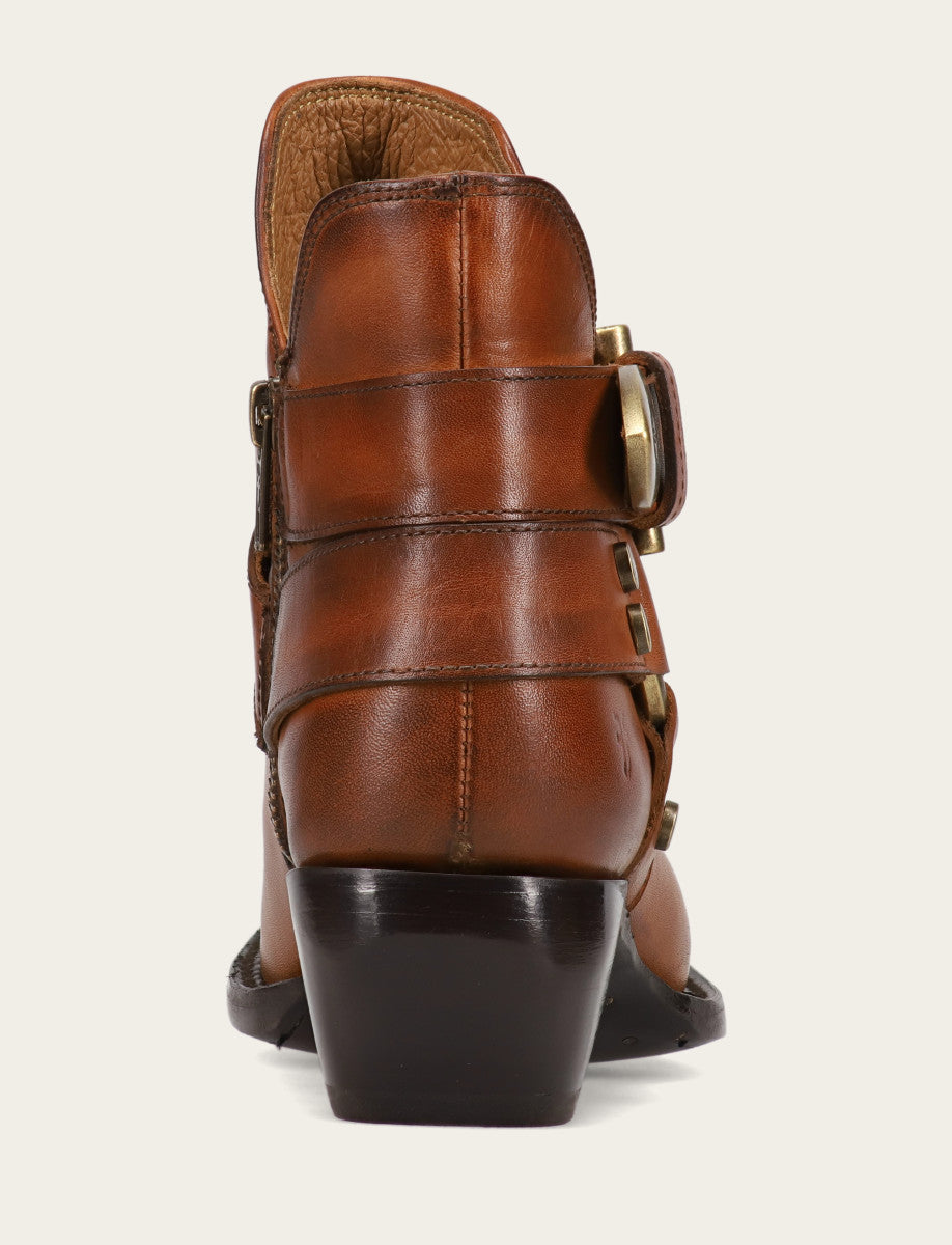 Frye Hot Sale | Women's Caramel Sacha Multi Strap Booties