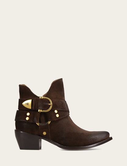 Frye Smart Buy | Women's Chocolate Sacha Multi Strap Booties