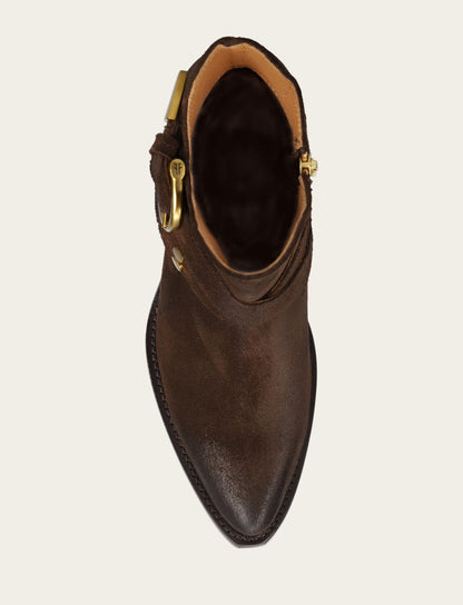 Frye Smart Buy | Women's Chocolate Sacha Multi Strap Booties