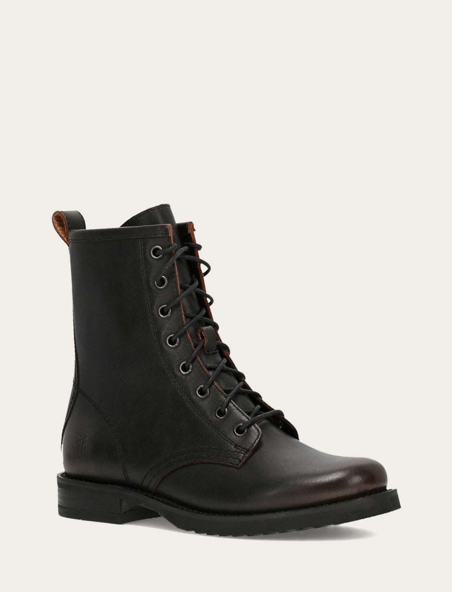 Frye Latest | Antique Brown Veronica Flex Combat Boot