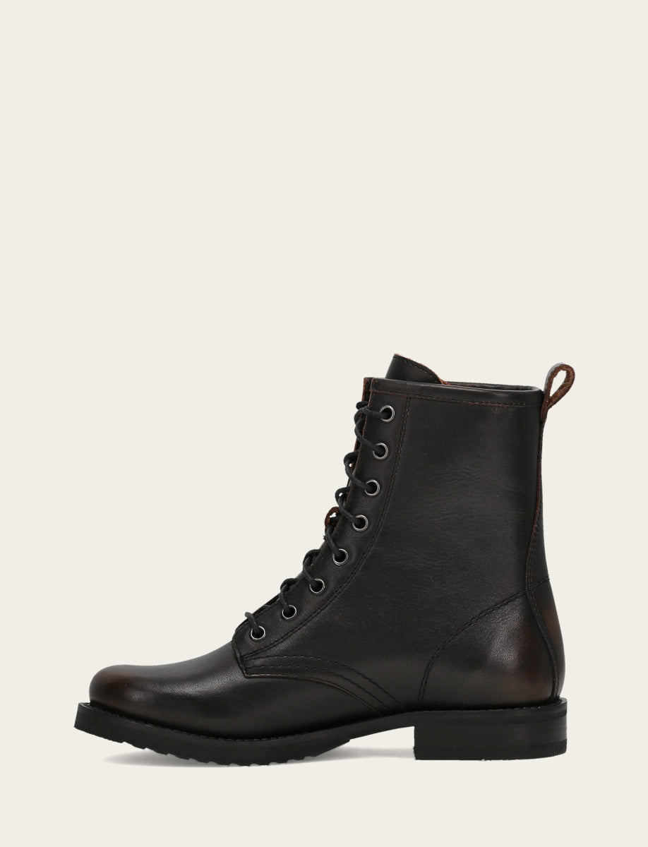 Frye Latest | Antique Brown Veronica Flex Combat Boot