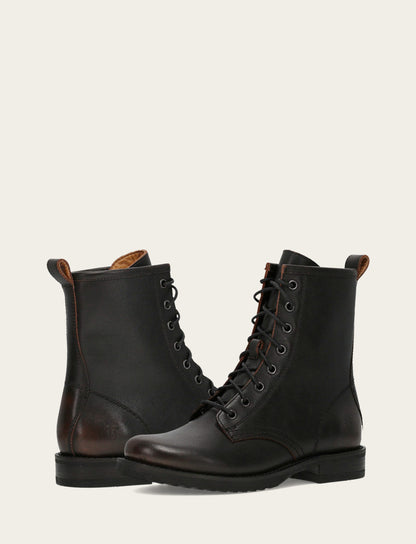 Frye Latest | Antique Brown Veronica Flex Combat Boot