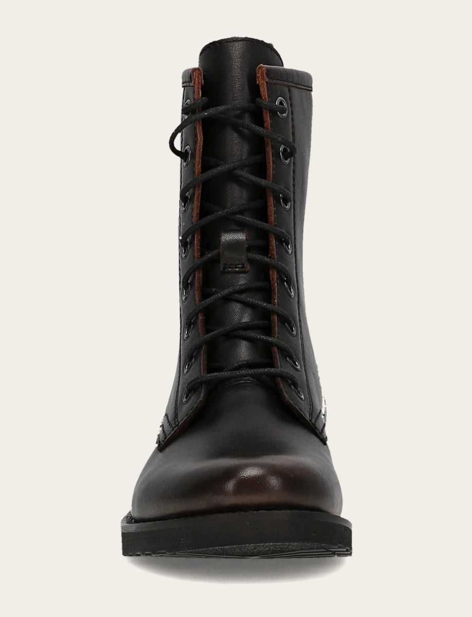 Frye Latest | Antique Brown Veronica Flex Combat Boot