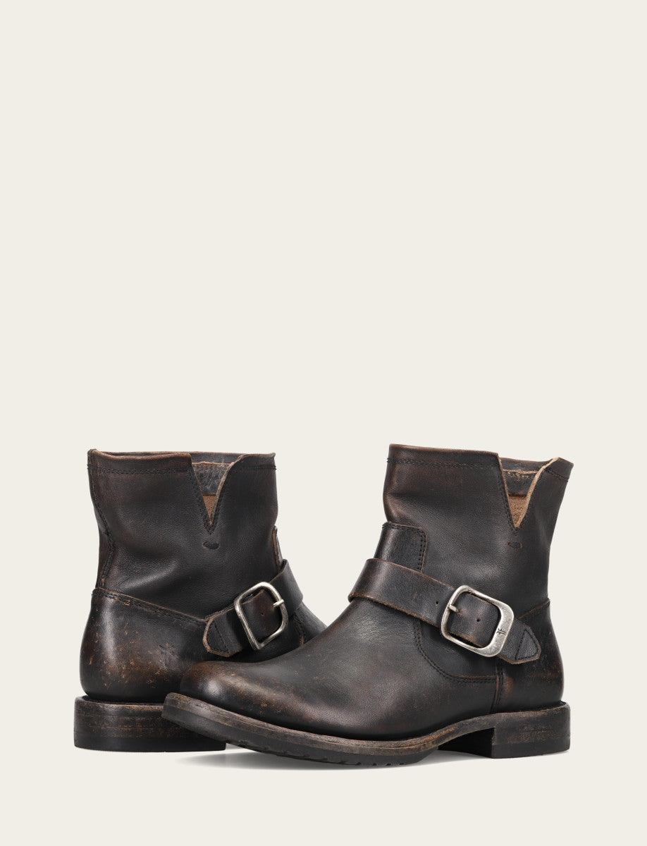 Frye Premium | Women's Antique Black Veronica Flex Booties