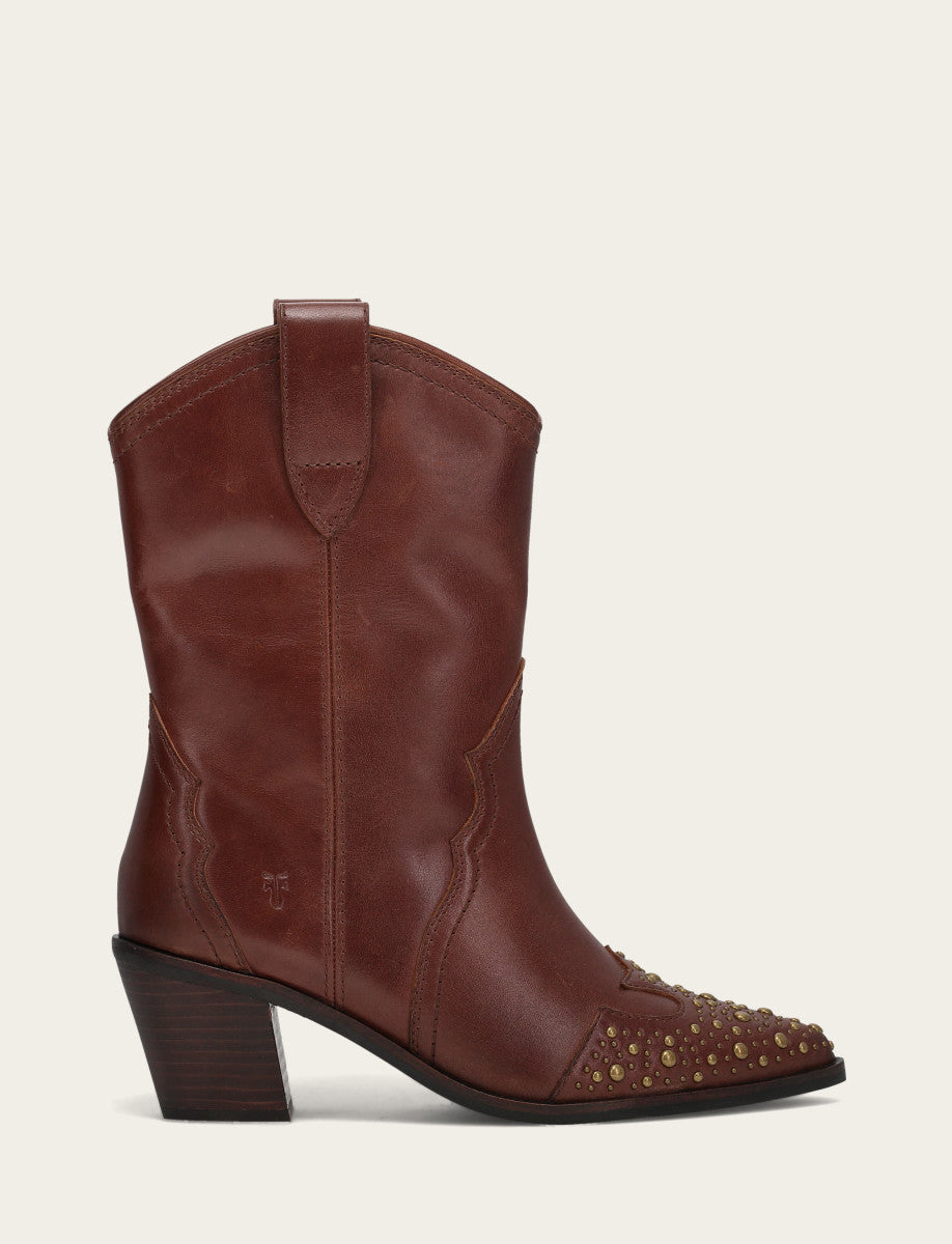 Frye Latest | Women's Saddle Sara Wingtip Stud Western Boots