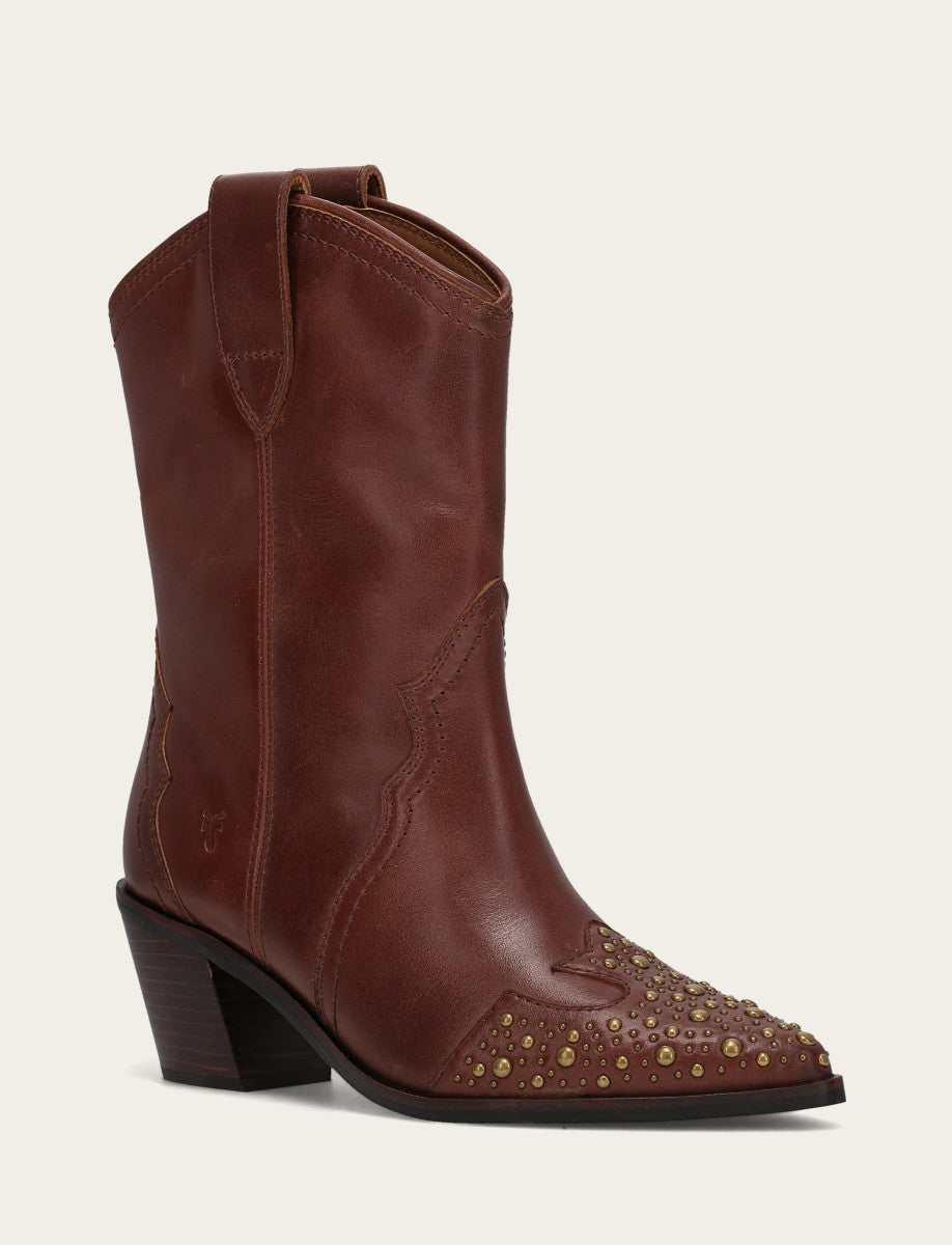 Frye Latest | Women's Saddle Sara Wingtip Stud Western Boots