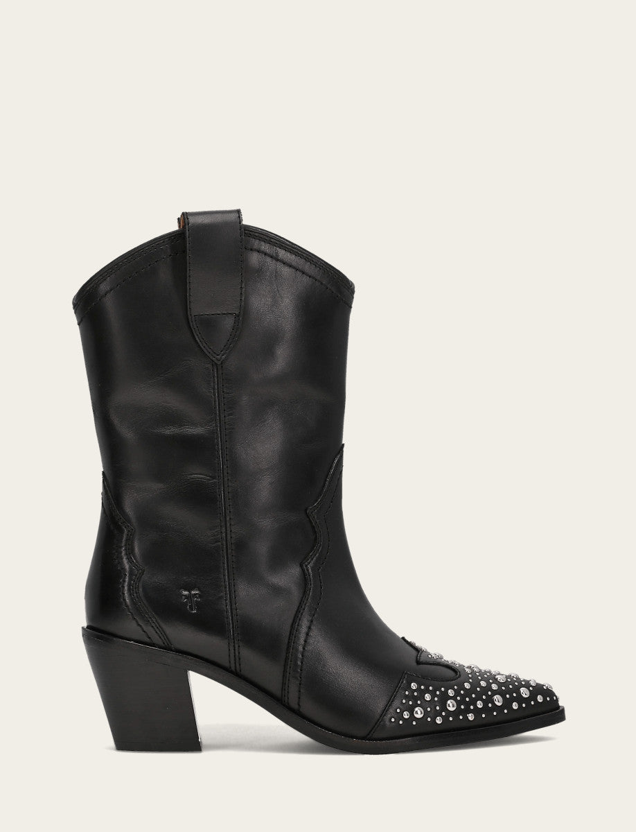 Frye Popular | Women's Black Sara Wingtip Stud Boot