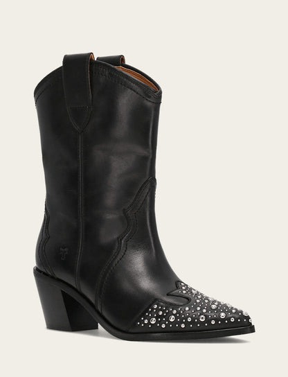 Frye Popular | Women's Black Sara Wingtip Stud Boot