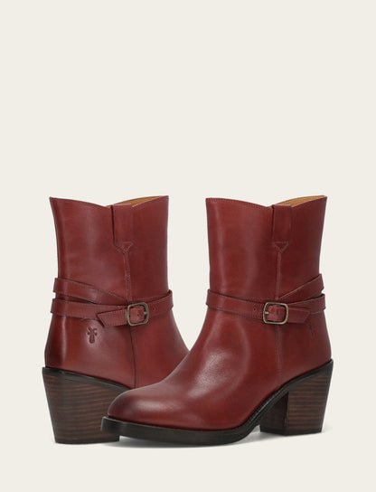 Frye Top Pick | Women's Cranberry Rylee Belted Inside Zip Boot