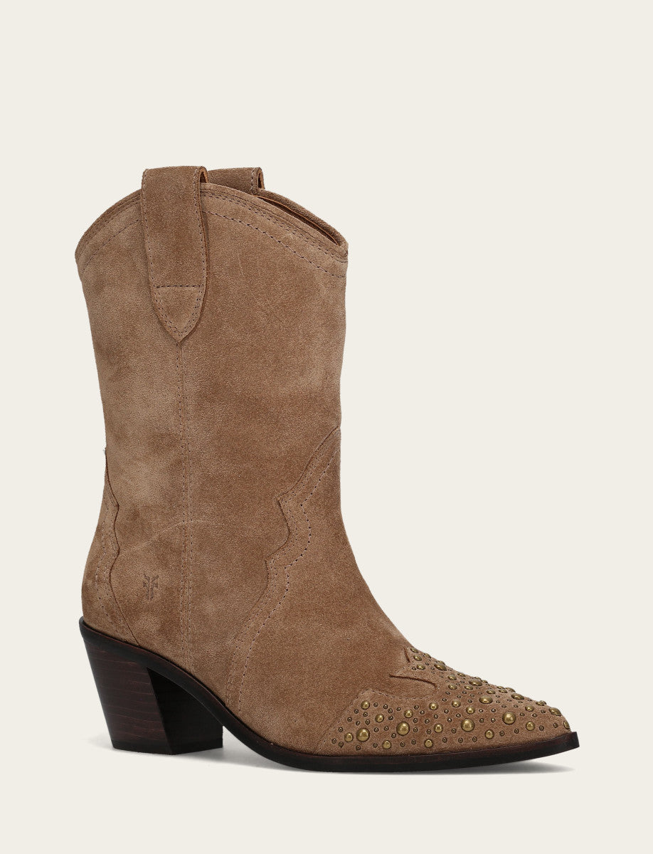 Frye Latest | Women's Almond Sara Wingtip Stud Boot