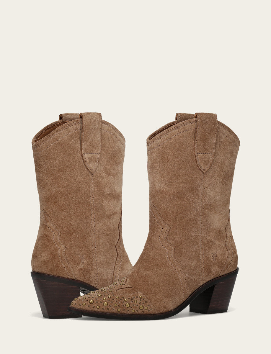 Frye Latest | Women's Almond Sara Wingtip Stud Boot