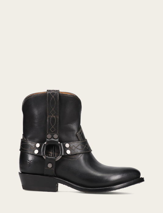 Frye Trending | Women's Black Billy Short Harness Booties