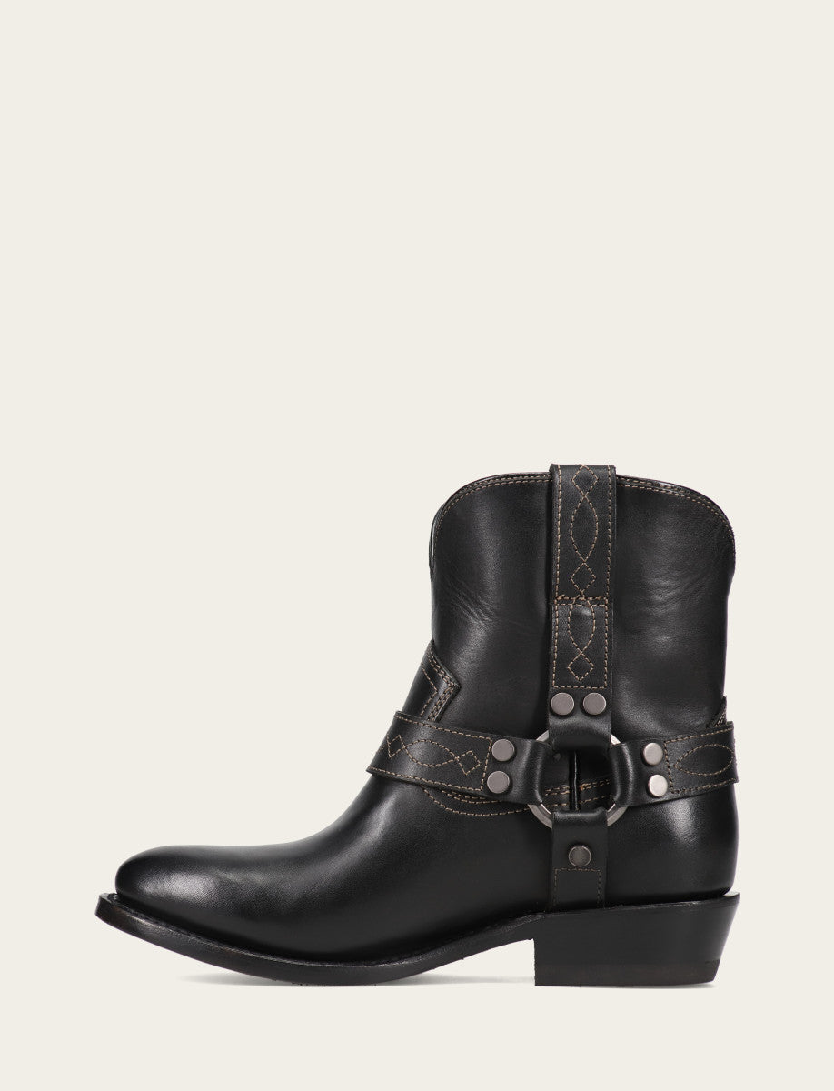 Frye Trending | Women's Black Billy Short Harness Booties