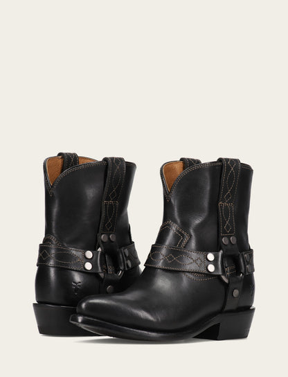 Frye Trending | Women's Black Billy Short Harness Booties