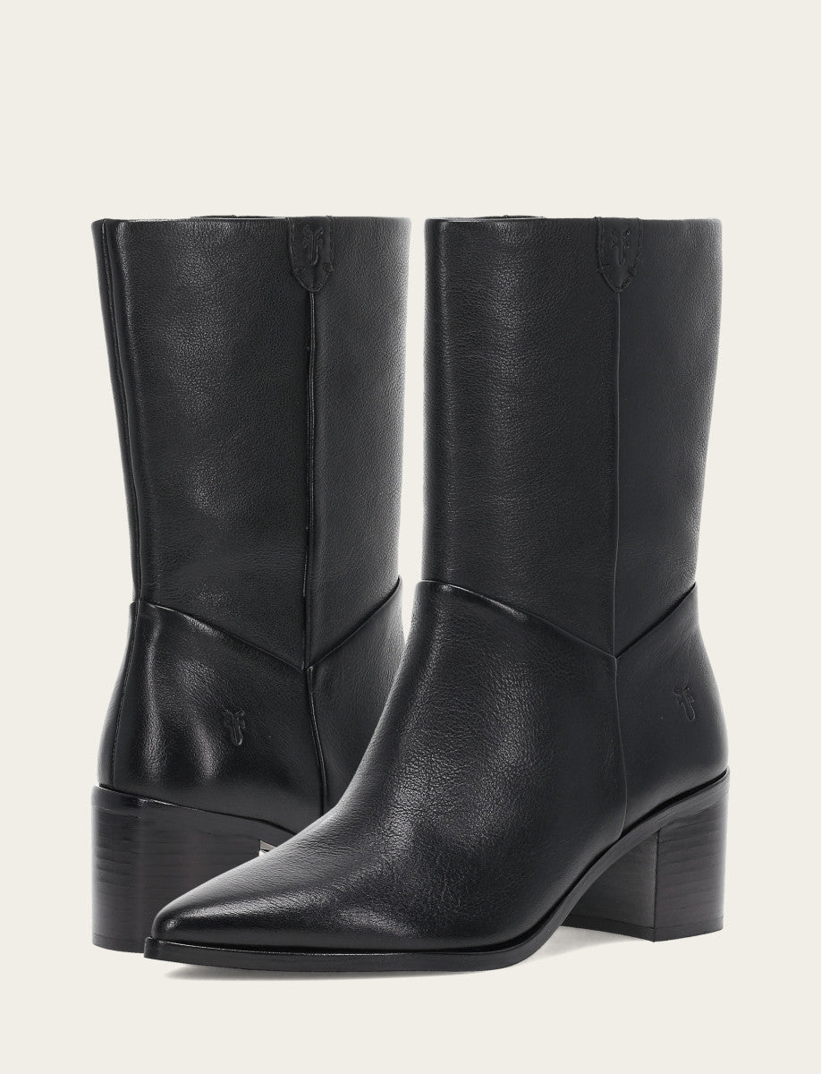 Frye Popular | Women's Black Sadie Softy Mid Booties