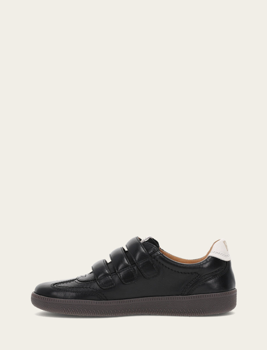 Frye Discount | Women's Black Milly 3 Strap Sneakers