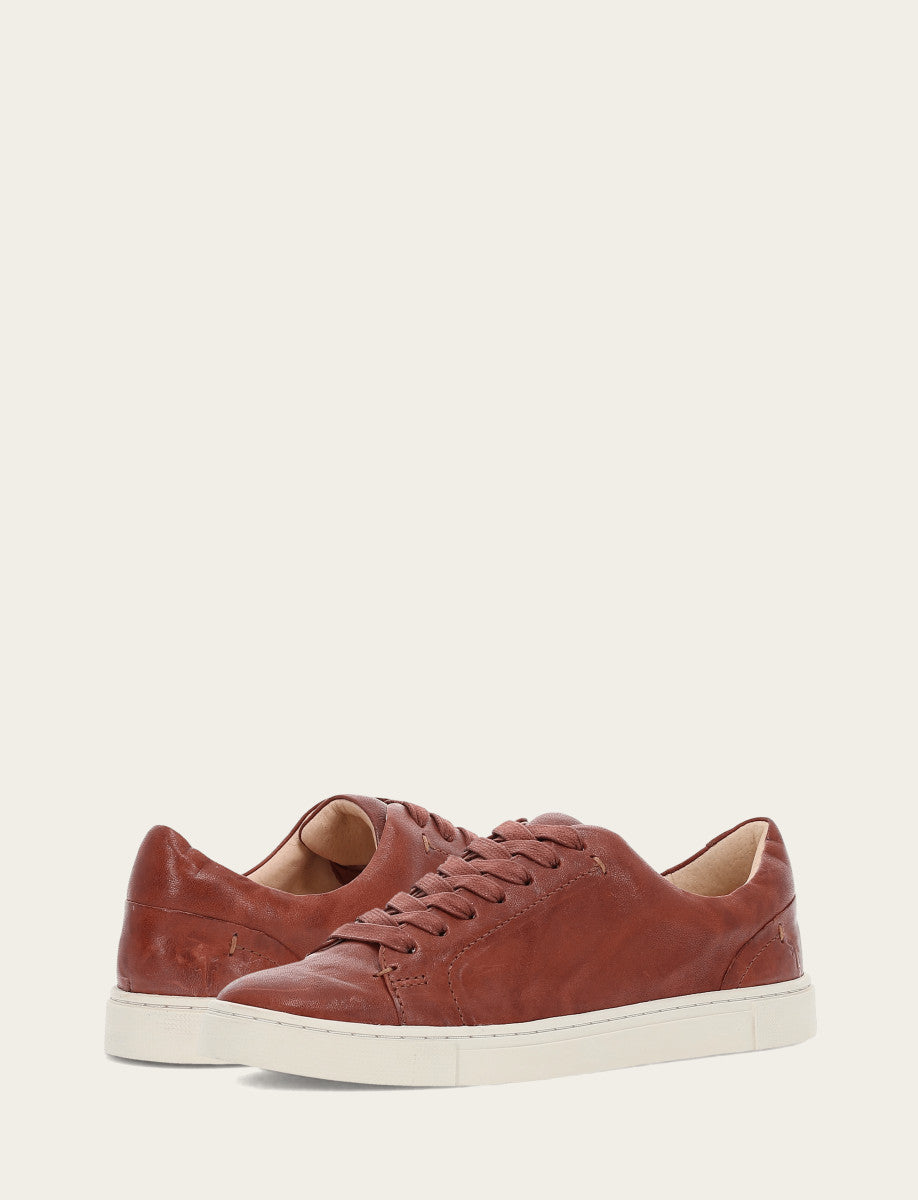 Frye Latest | Women's Cognac Ivy Low Lace Sneakers