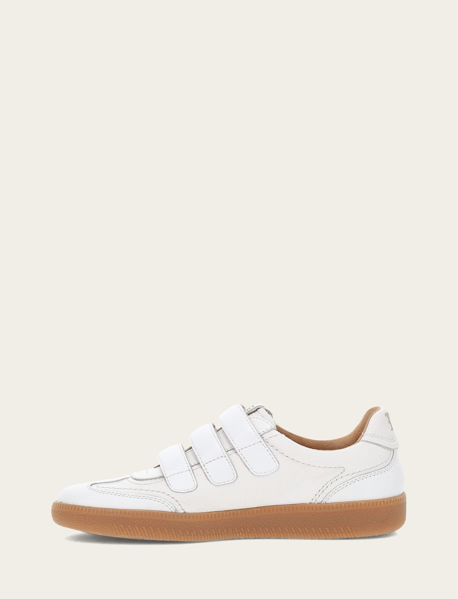 Frye Recommended | Women's White Milly 3 Strap Sneakers