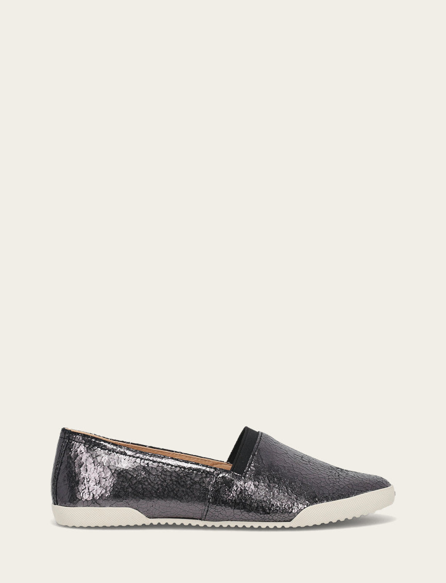 Frye Sale | Women's Pewter Mirror Melanie Slip On Sneakers