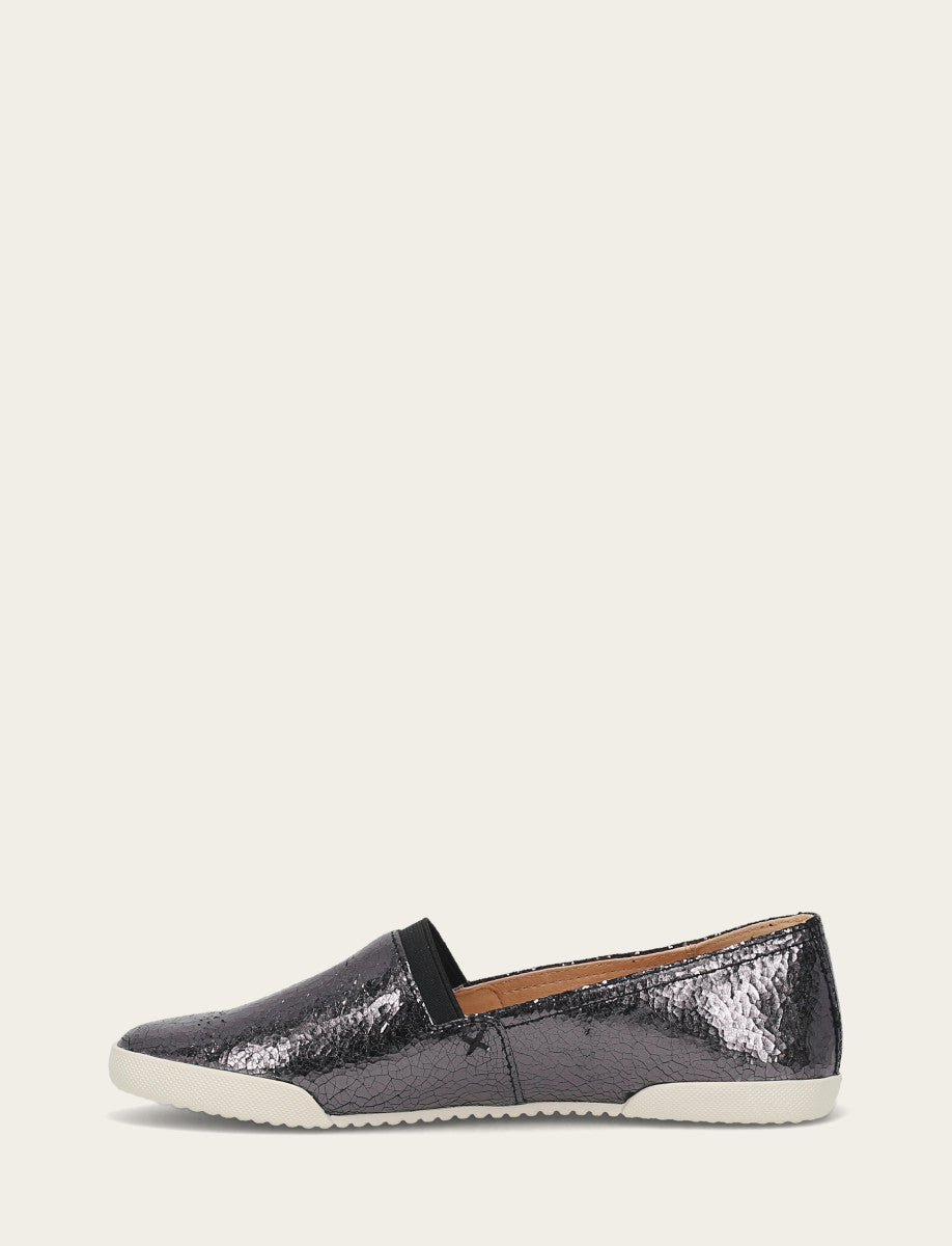 Frye Sale | Women's Pewter Mirror Melanie Slip On Sneakers