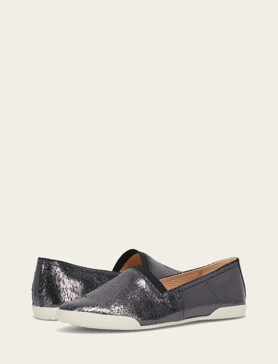 Frye Sale | Women's Pewter Mirror Melanie Slip On Sneakers
