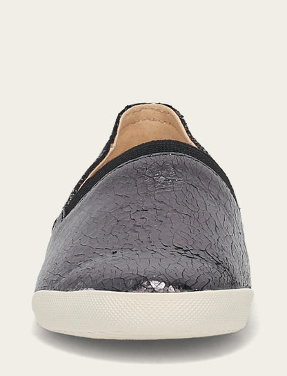 Frye Sale | Women's Pewter Mirror Melanie Slip On Sneakers