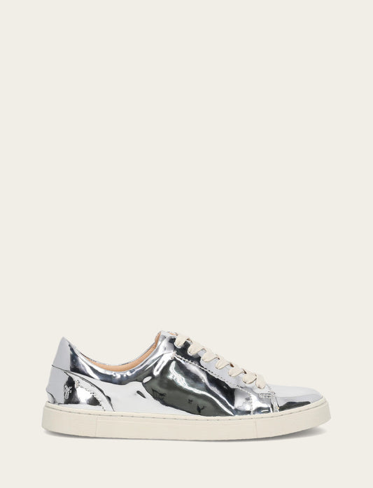 Frye Featured | Women's Silver Ivy Low Lace Slip On Sneakers