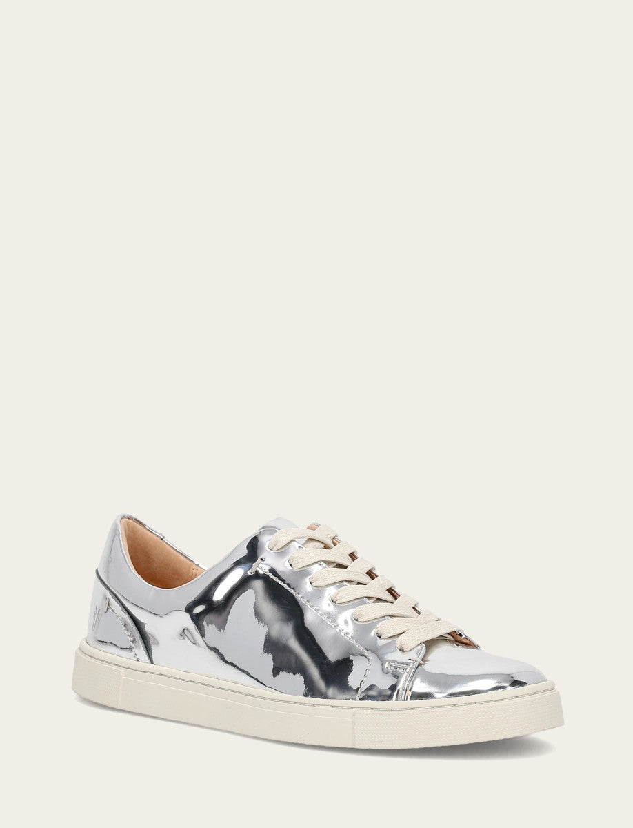 Frye Featured | Women's Silver Ivy Low Lace Slip On Sneakers