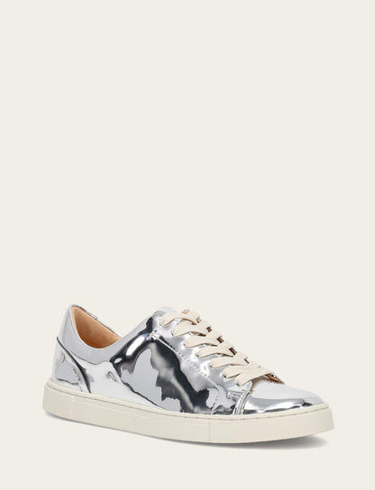 Frye Featured | Women's Silver Ivy Low Lace Slip On Sneakers