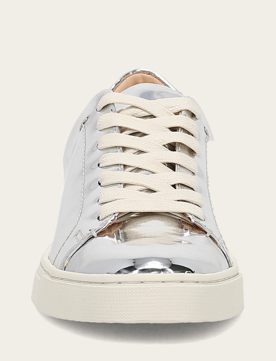 Frye Featured | Women's Silver Ivy Low Lace Slip On Sneakers