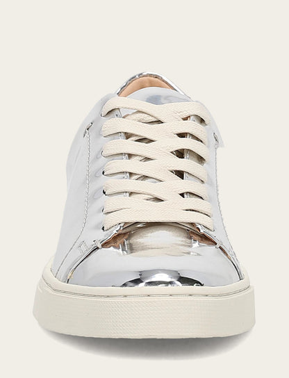 Frye Featured | Women's Silver Ivy Low Lace Slip On Sneakers