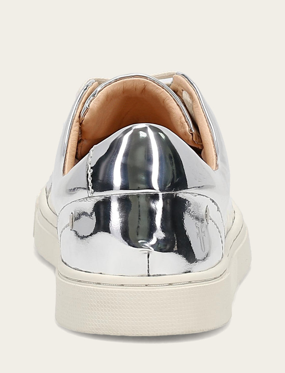 Frye Featured | Women's Silver Ivy Low Lace Slip On Sneakers