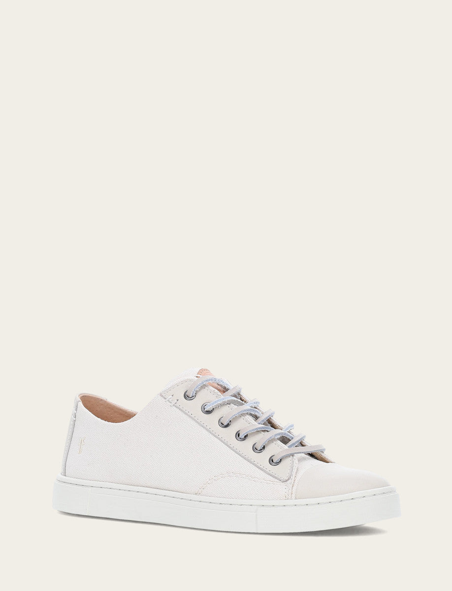 Frye Premium | Women's Ivory Ivy Canvas Low Lace Sneakers