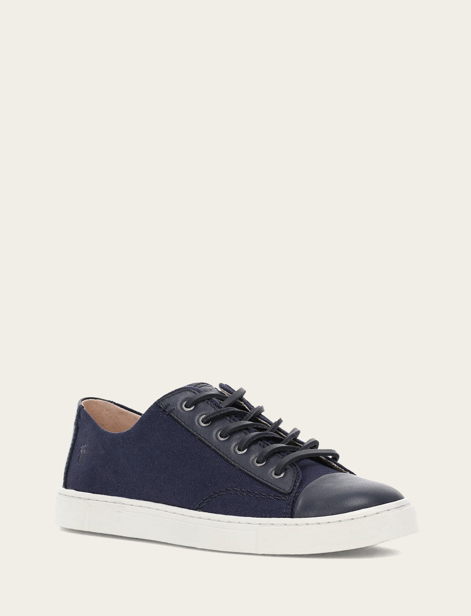 Frye Popular | Women's Navy Ivy Canvas Low Lace Sneakers