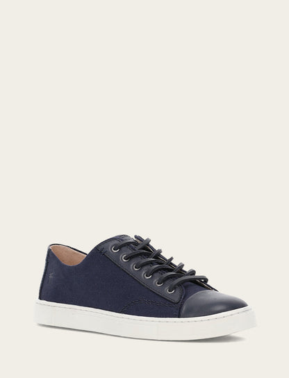 Frye Popular | Women's Navy Ivy Canvas Low Lace Sneakers