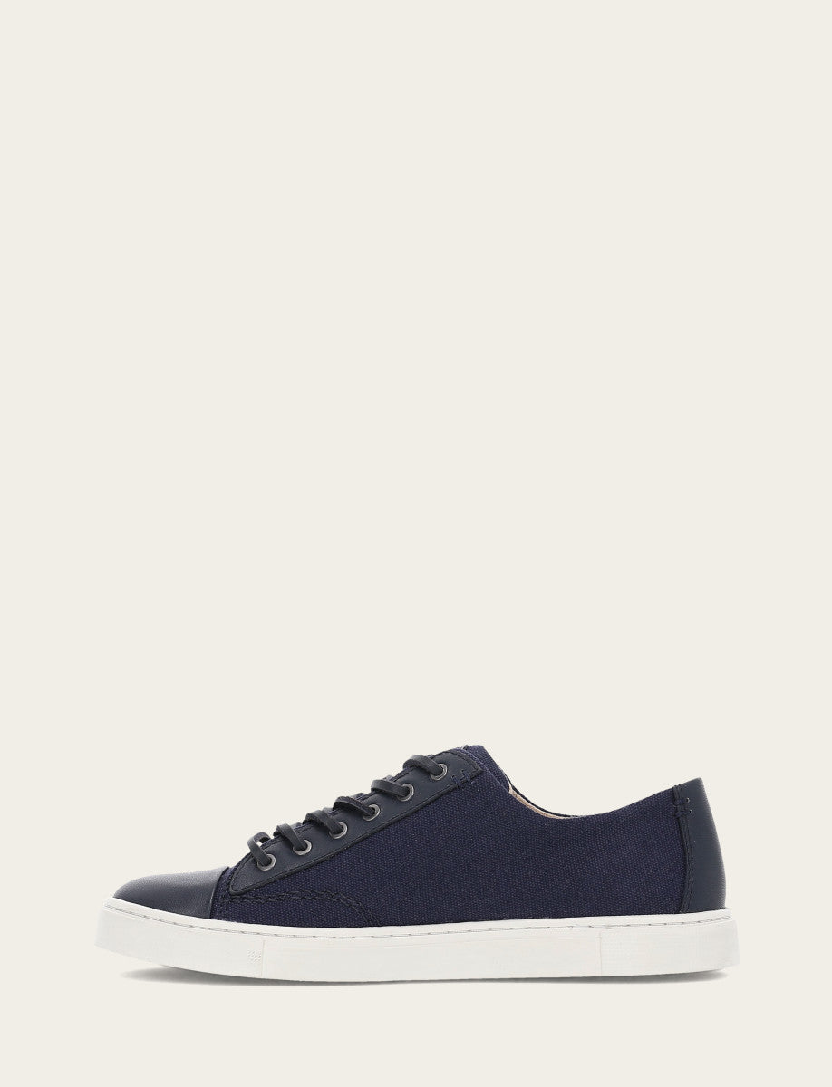 Frye Popular | Women's Navy Ivy Canvas Low Lace Sneakers
