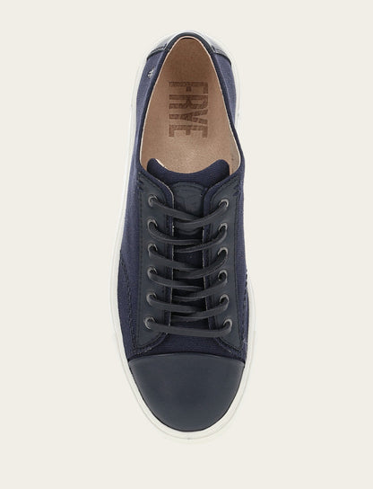 Frye Popular | Women's Navy Ivy Canvas Low Lace Sneakers
