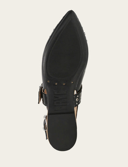 Frye Sale | Women's Black Heather Slingback Studded Shoe