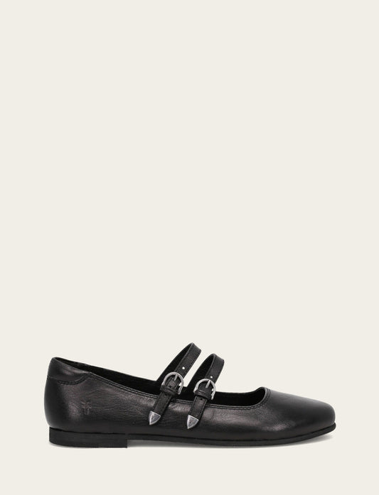Frye Premium | Women's Black Carson Multi Mary Jane Flats