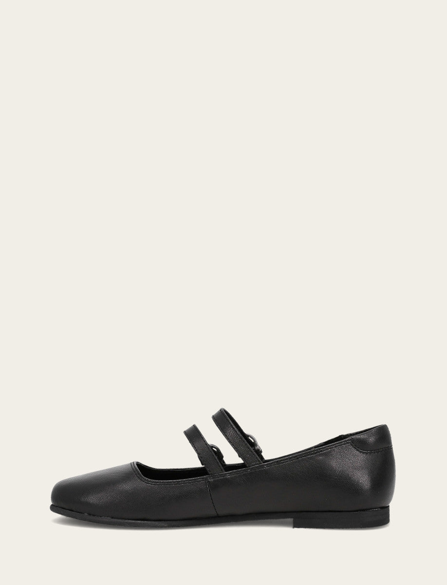 Frye Premium | Women's Black Carson Multi Mary Jane Flats