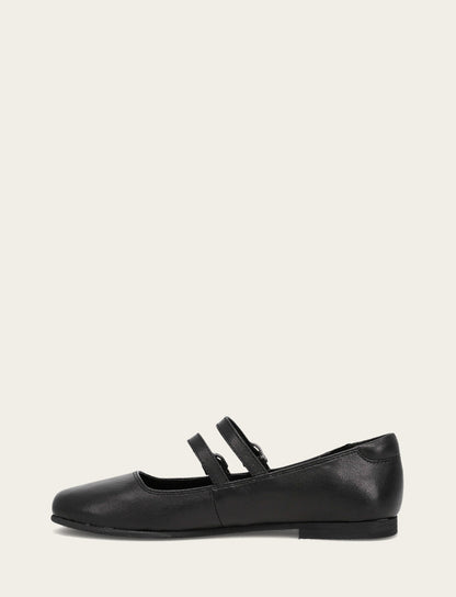 Frye Premium | Women's Black Carson Multi Mary Jane Flats