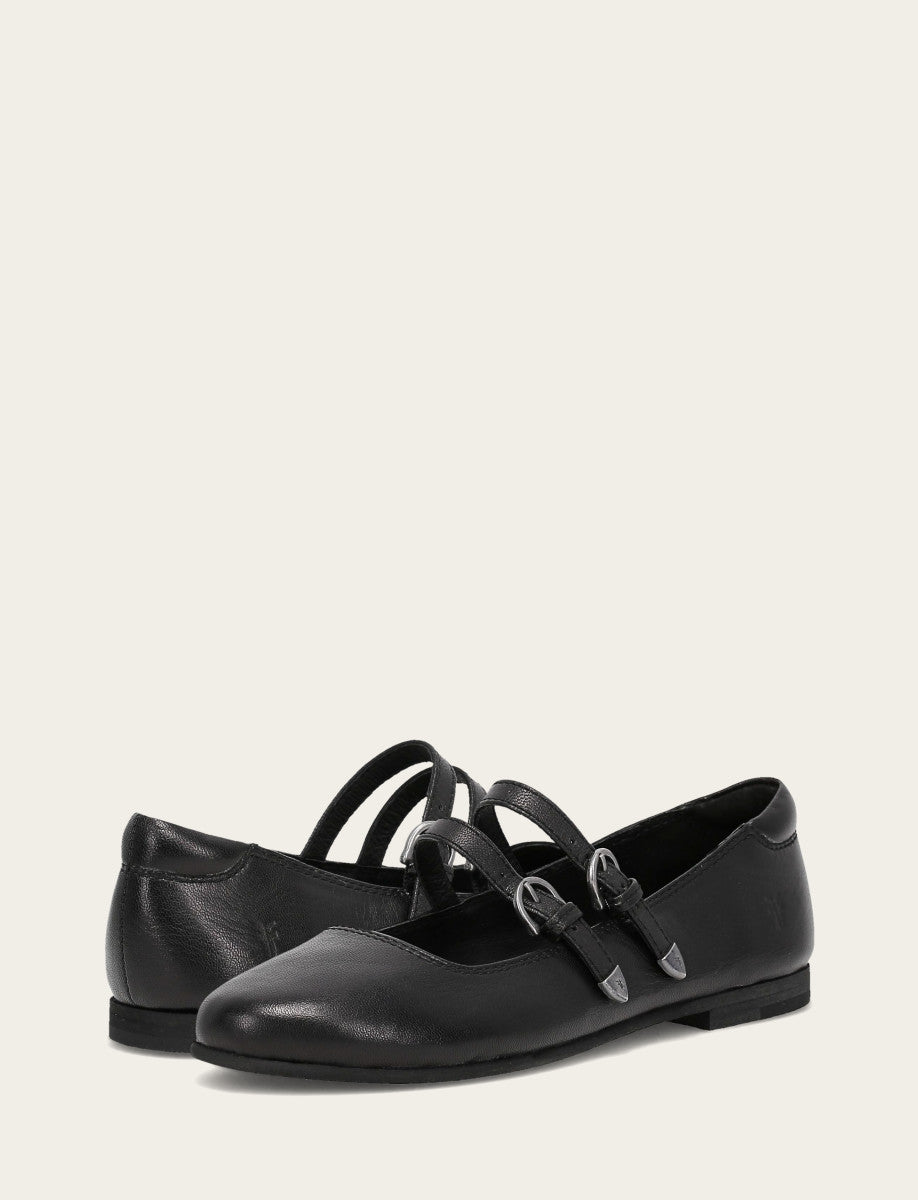 Frye Premium | Women's Black Carson Multi Mary Jane Flats
