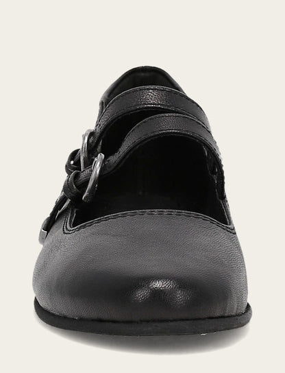 Frye Premium | Women's Black Carson Multi Mary Jane Flats