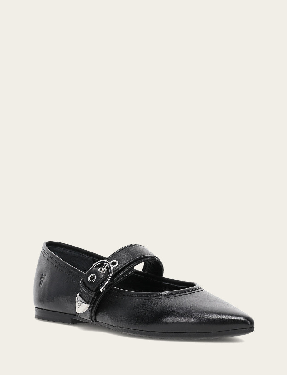 Frye Value | Women's Black Heather Buckle Mary Jane Flats
