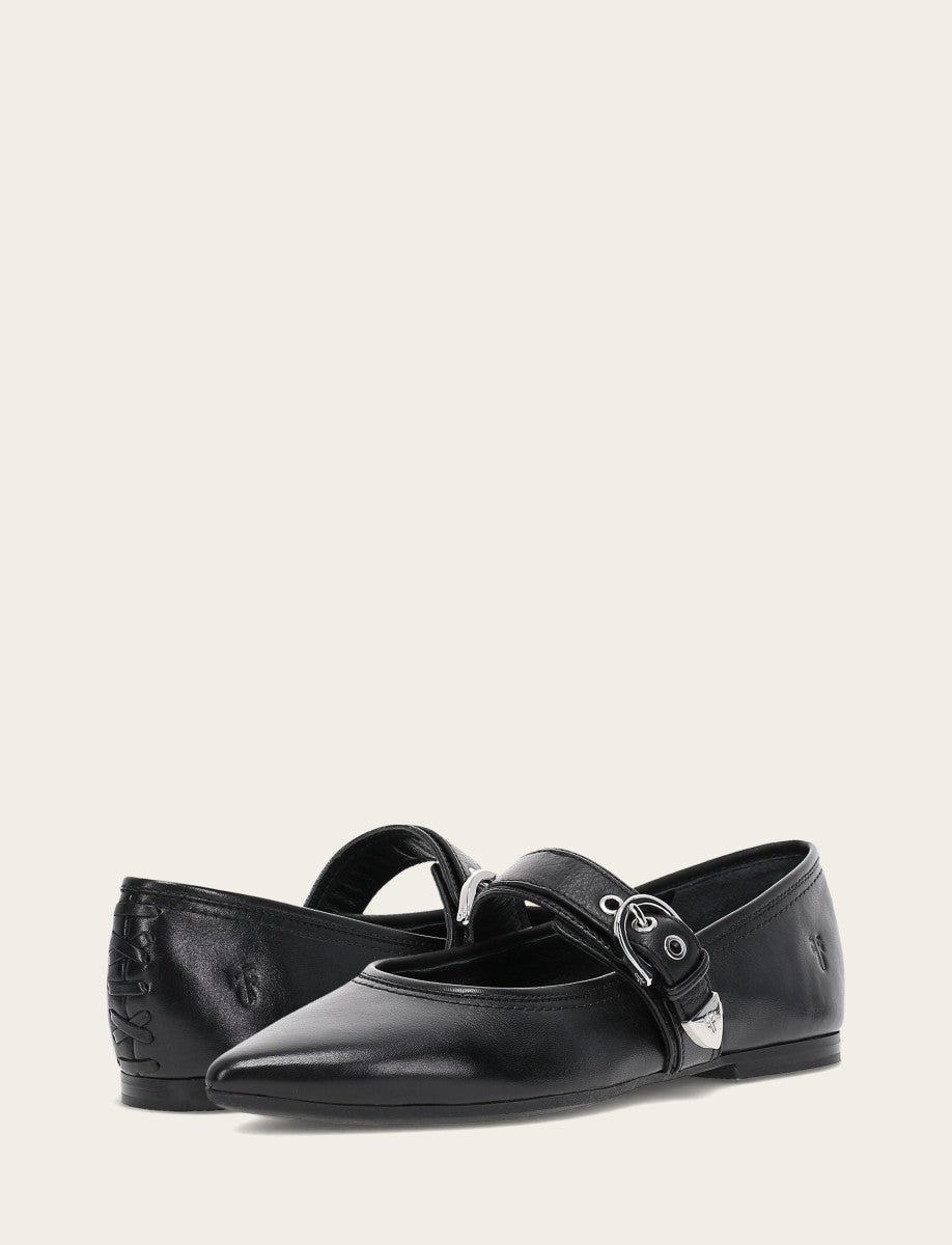 Frye Value | Women's Black Heather Buckle Mary Jane Flats